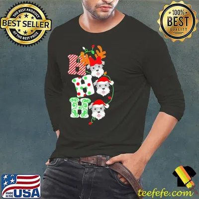 Christmas Gift For Schnauzer Hohoho Shirt
