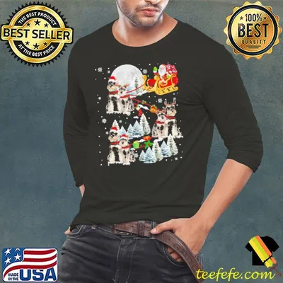 Christmas Gift For Schnauzer Santa Claus Christmas Shirt