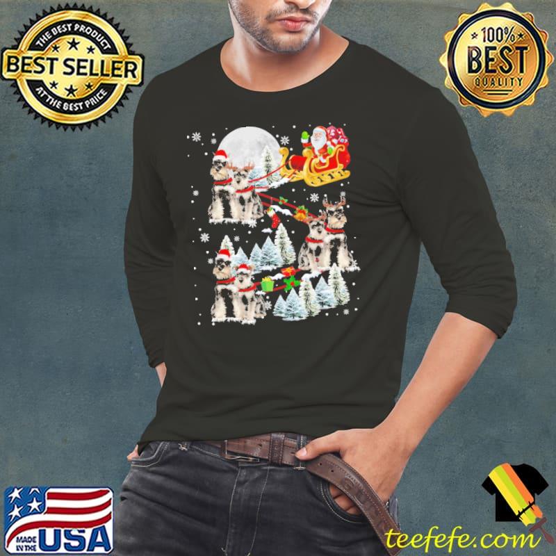 Christmas Gift For Schnauzer Santa Claus Christmas Shirt
