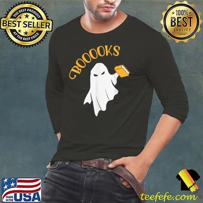 Cute Booooks Halloween Book Lover Design T-Shirt