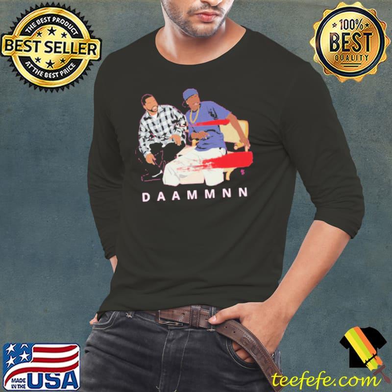 DAAAMMNN Friday Classic Movie Hip Hop 90s T-Shirt Long Sleeve Tee DAAAMMNN Friday Classic Movie Hip Hop 90s T-Shirt Long Sleeve Tee