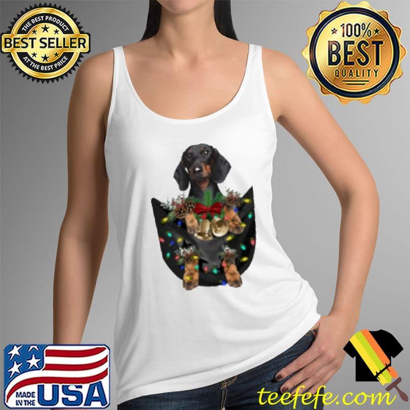 Dachshund In The Pocket Merry Christmas Shirt Tank Top Dachshund In The Pocket Merry Christmas Shirt Tank Top