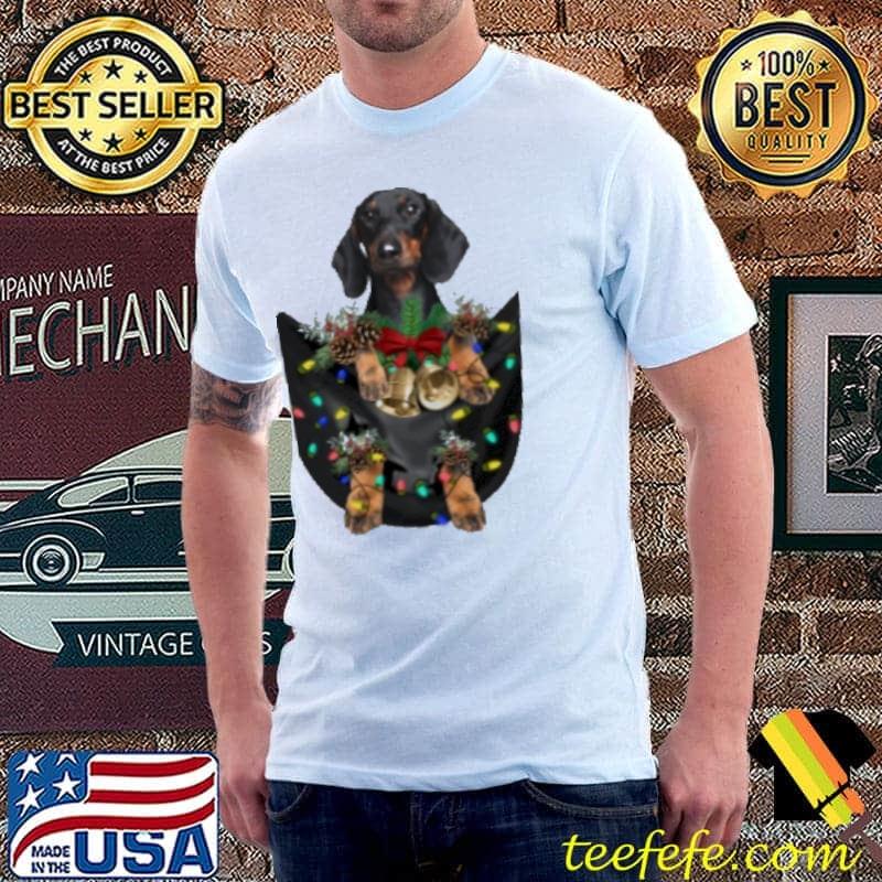 Dachshund In The Pocket Merry Christmas Shirt Unisex Dachshund In The Pocket Merry Christmas Shirt Unisex