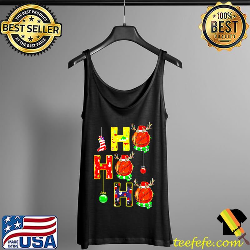 Deer Basketball Ho Ho Ho Christmas Shirt Tank Top Deer Basketball Ho Ho Ho Christmas Shirt Tank Top
