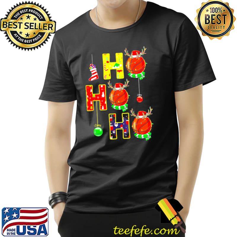 Deer Basketball Ho Ho Ho Christmas Shirt Unisex Deer Basketball Ho Ho Ho Christmas Shirt Unisex