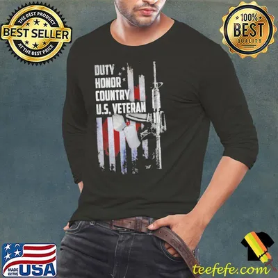 Duty honor country us veteran american flag shirt