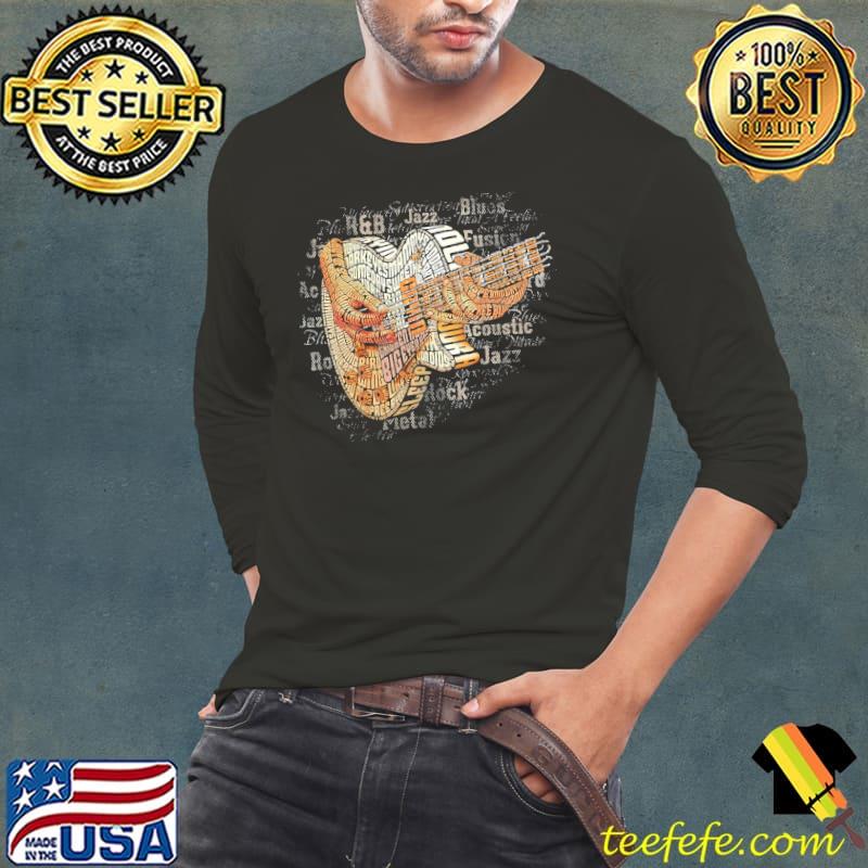 Electric Guitar Typography Graphic Shirt