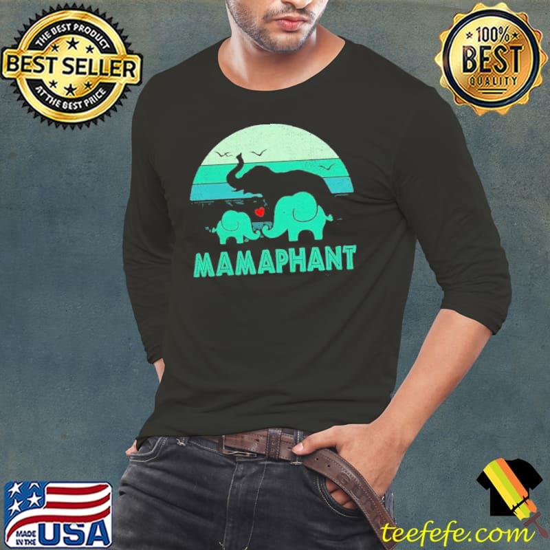 Elephant Love Mamaphant Vintage Mother Day Shirt Long Sleeve Tee Elephant Love Mamaphant Vintage Mother Day Shirt Long Sleeve Tee