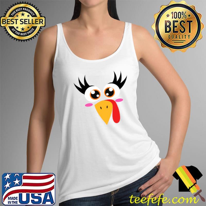 Eyelashes Turkey Face for women thanksgiving holiday T-s Tank Top Eyelashes Turkey Face for women thanksgiving holiday T-s Tank Top