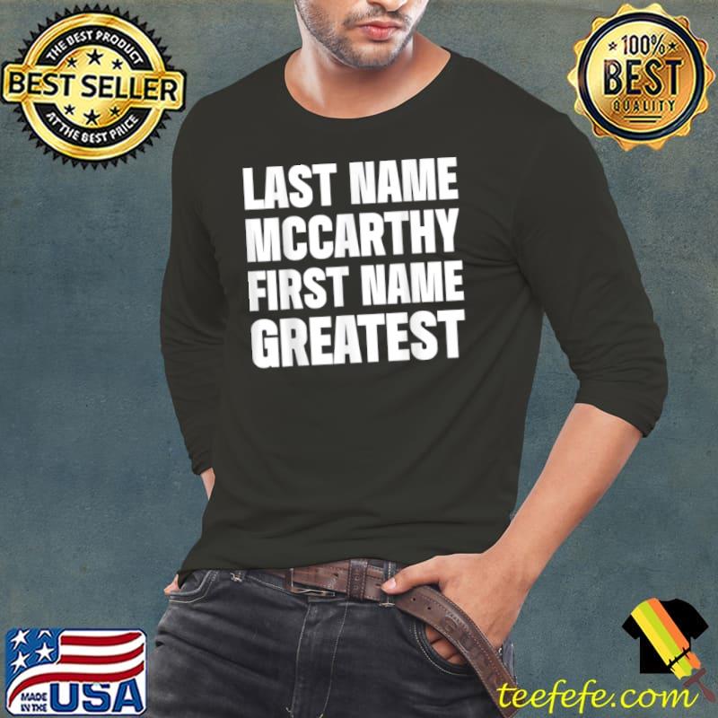 Family Surname Mccarthy Funny Reunion Last Name Tag T Shirt Long Sleeve Tee Family Surname Mccarthy Funny Reunion Last Name Tag T Shirt Long Sleeve Tee