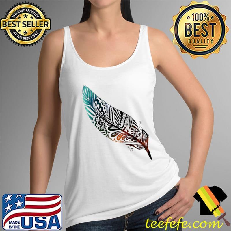 Feather Colorful Shirt Tank Top Feather Colorful Shirt Tank Top