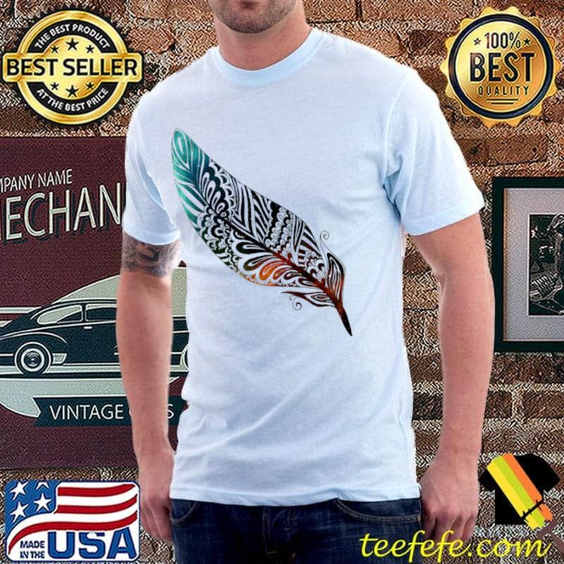 Feather Colorful Shirt Unisex Feather Colorful Shirt Unisex