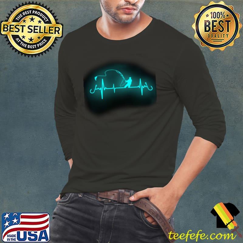 Fishing Heartbeat Shirt Long Sleeve Tee Fishing Heartbeat Shirt Long Sleeve Tee