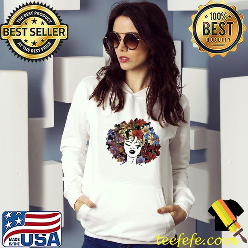 Flowers Afro Natural Black Hair Shirt Kind Pride Shirt