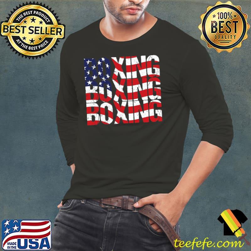 Funny Boxing Hoodie Distressed American Flag T-Shirt Funny Boxing Hoodie Distressed American Flag T-Shirt
