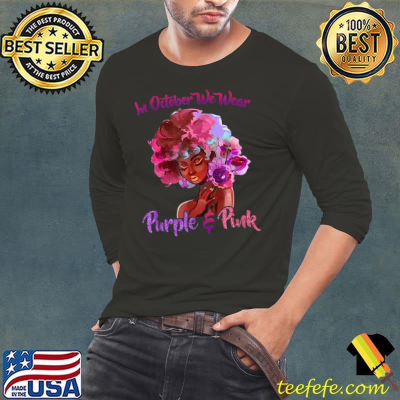 Funny Breast Cancer and Domestic Violence Awareness Black Women T Shirt Long Sleeve Tee Funny Breast Cancer and Domestic Violence Awareness Black Women T Shirt Long Sleeve Tee