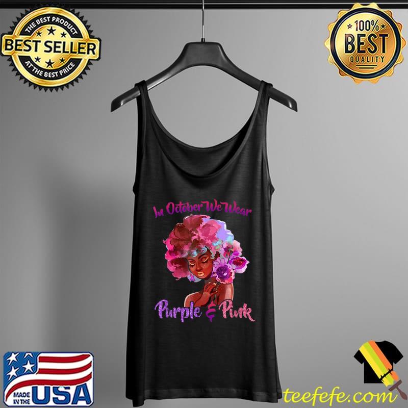 Funny Breast Cancer and Domestic Violence Awareness Black Women T Shirt Tank Top Funny Breast Cancer and Domestic Violence Awareness Black Women T Shirt Tank Top