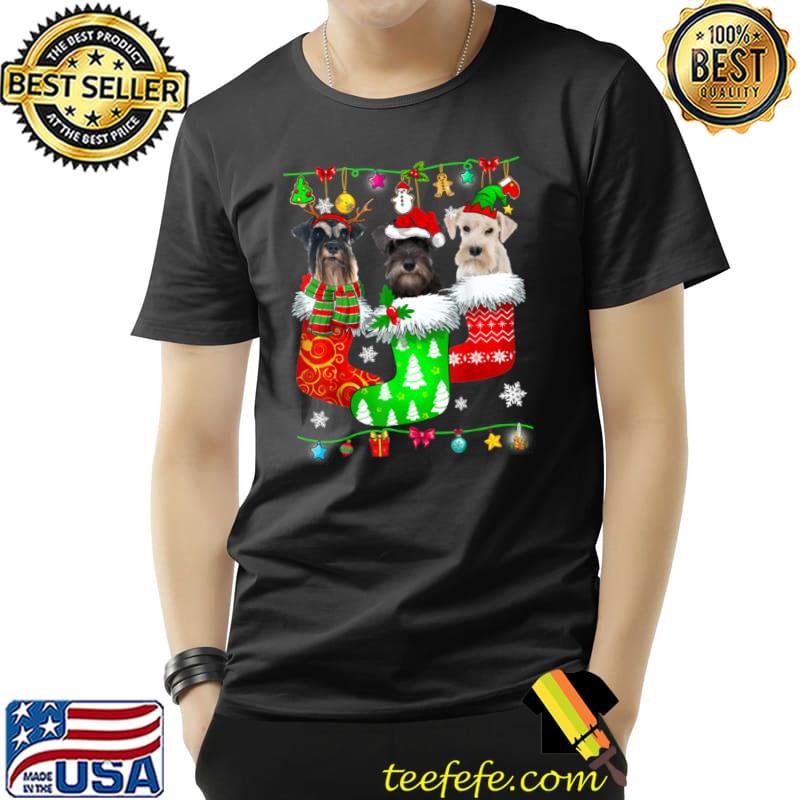 Funny Christmas Socks Pajama Schnauzer Dog Puppy Lover T Shirt Unisex Funny Christmas Socks Pajama Schnauzer Dog Puppy Lover T Shirt Unisex