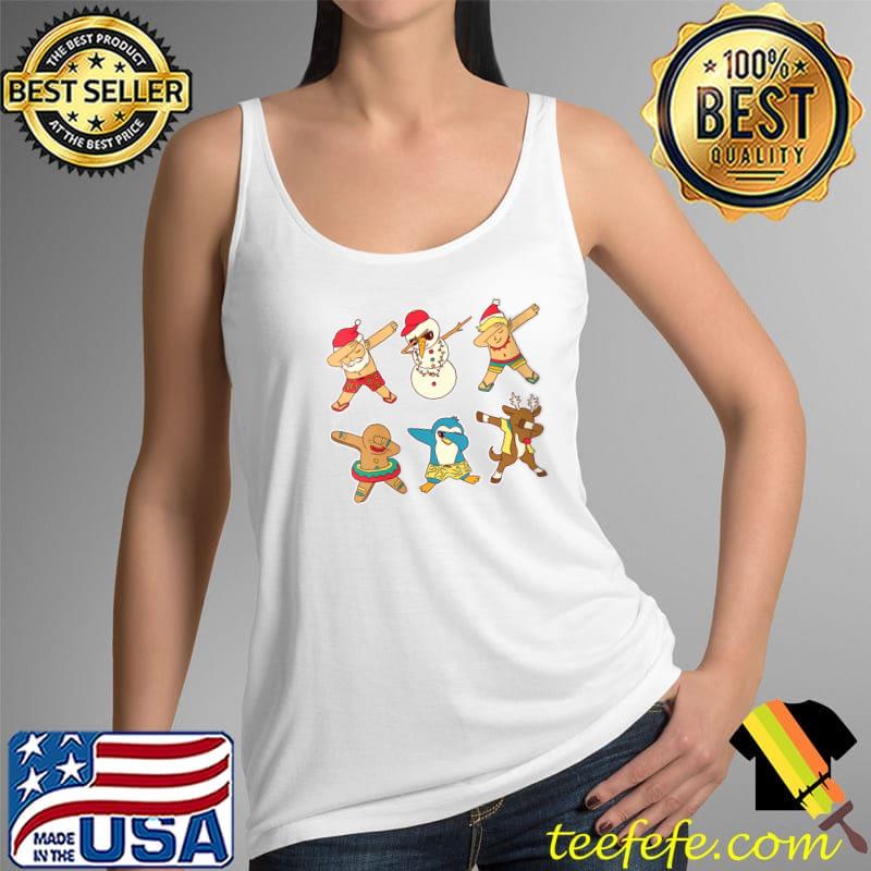Funny dabbing Christmas Crew Santa And Friends T-Shirt Tank Top Funny dabbing Christmas Crew Santa And Friends T-Shirt Tank Top