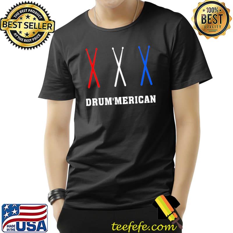 Funny Drum Merican Drumstick Vintage Shirt Unisex Funny Drum Merican Drumstick Vintage Shirt Unisex