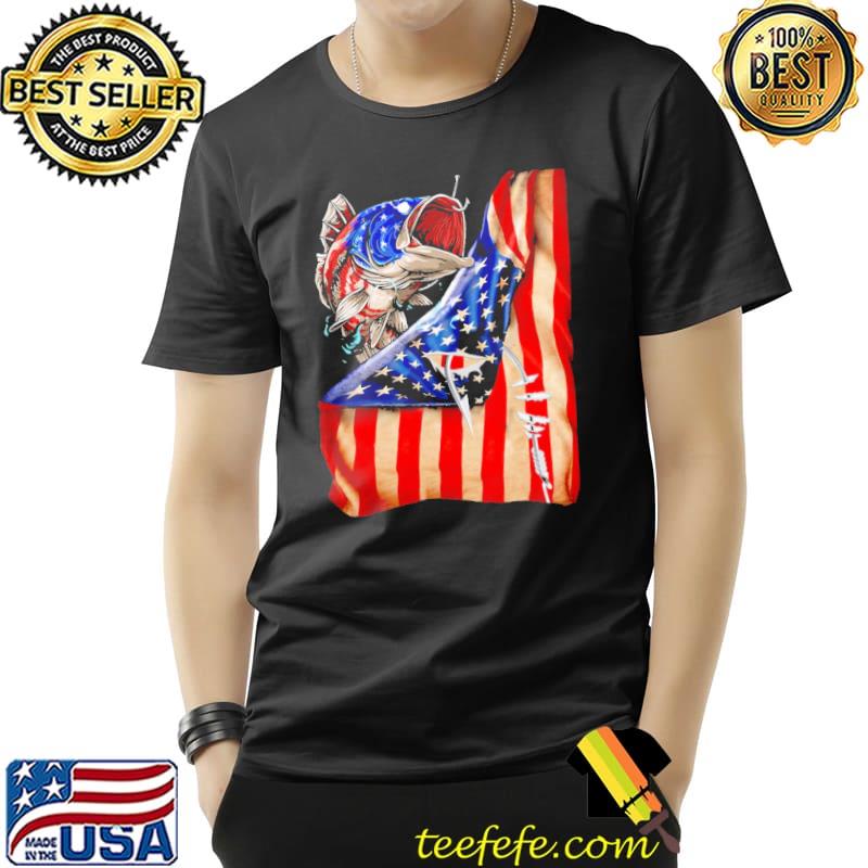 Funny fishing American Flag Shirt Unisex Funny fishing American Flag Shirt Unisex