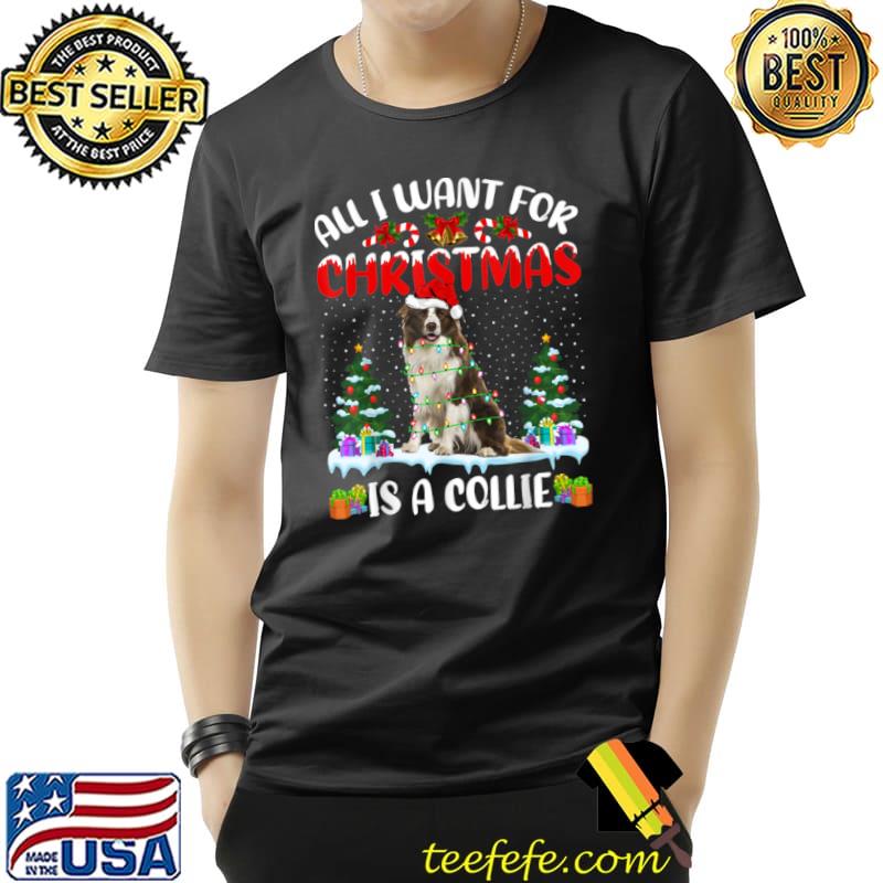 Funny Funny Santa Hat All I Want For Christmas Is A Collie T Shirt Unisex Funny Funny Santa Hat All I Want For Christmas Is A Collie T Shirt Unisex