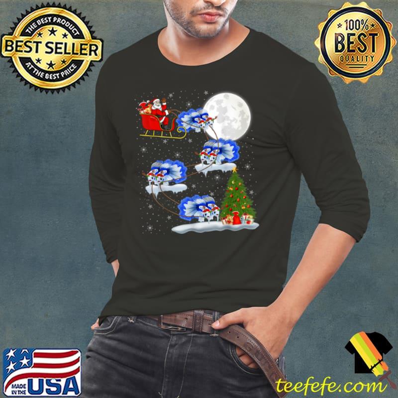 Funny Funny Xmas Lighting Tree Santa Riding Betta Fish Christmas T Shirt Funny Funny Xmas Lighting Tree Santa Riding Betta Fish Christmas T Shirt