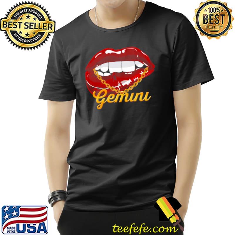 Funny Gemini Girl Juicy Lips Gold Chain Astrology Zodiac sign Shirt Unisex Funny Gemini Girl Juicy Lips Gold Chain Astrology Zodiac sign Shirt Unisex