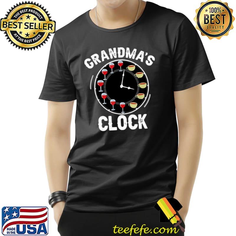 Funny Grandma’s Clock Wine Drinker Coffee Grandmother T Unisex Funny Grandma’s Clock Wine Drinker Coffee Grandmother T Unisex