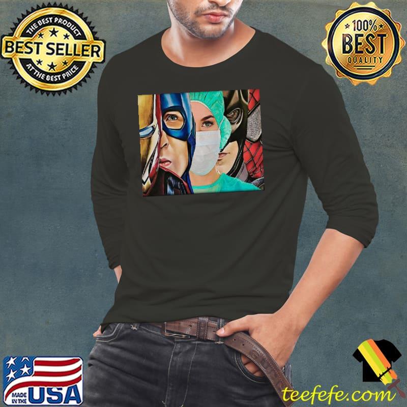 Funny Grateful Nurse And Avenger Shirt Long Sleeve Tee Funny Grateful Nurse And Avenger Shirt Long Sleeve Tee