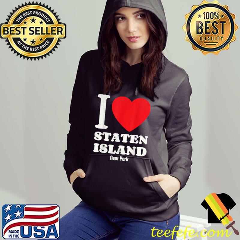 Funny I Love Staten Island New-York Lover Retro Distressed Style T-Shirt