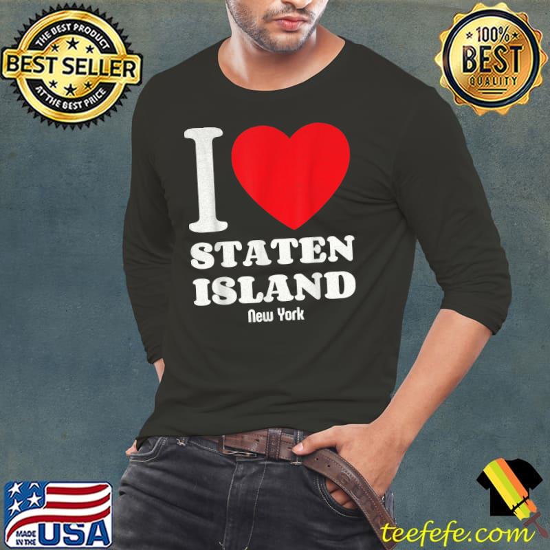 Funny I Love Staten Island New-York Lover Retro Distressed Style T-Shirt Long Sleeve Tee Funny I Love Staten Island New-York Lover Retro Distressed Style T-Shirt Long Sleeve Tee