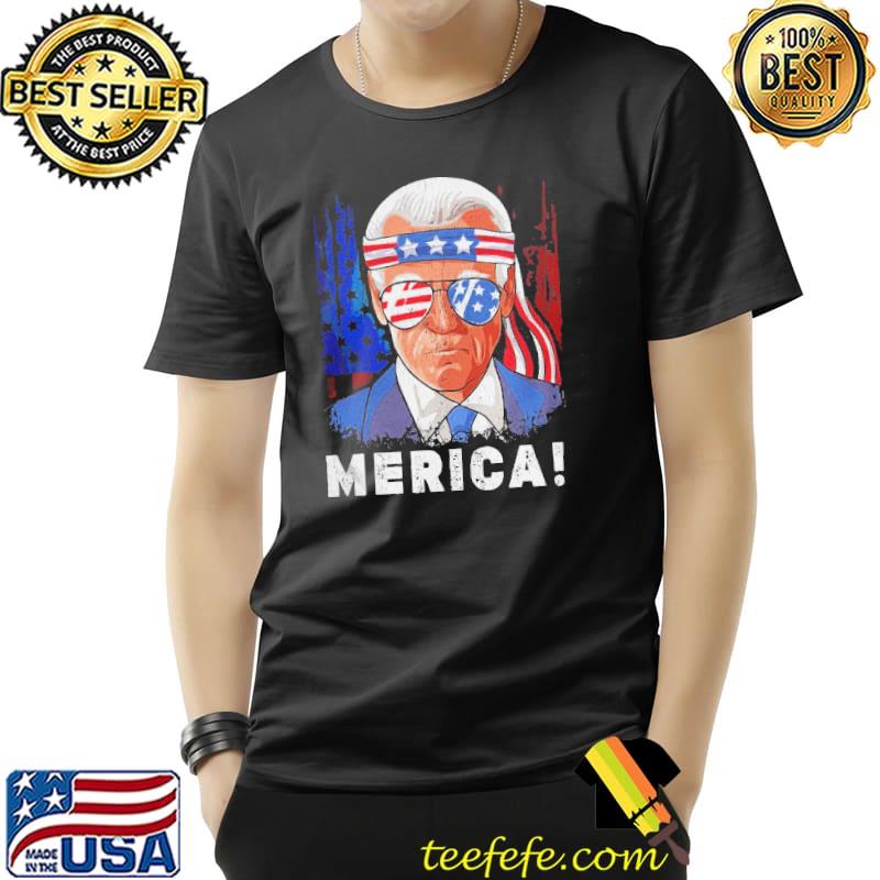 Funny Joe Biden Merica Sunglasses Ribbon American Flag Shirt Unisex Funny Joe Biden Merica Sunglasses Ribbon American Flag Shirt Unisex