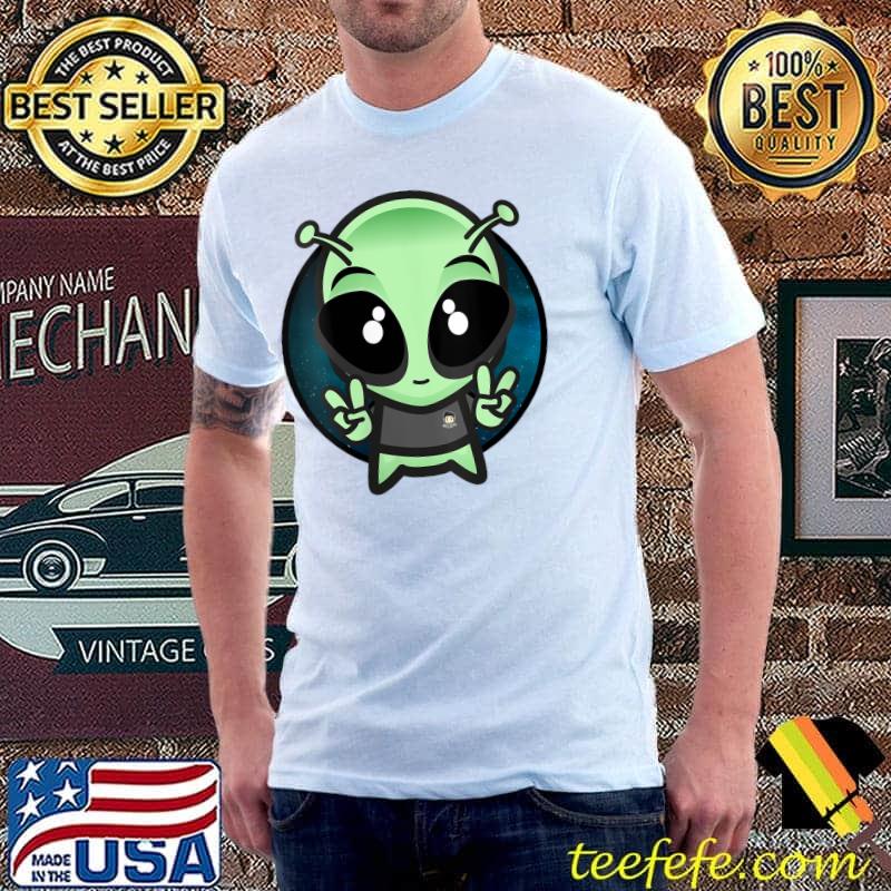 Funny Kawaii Alien Cute Extraterrestrial Peace Sign Believe Humans T- Unisex Funny Kawaii Alien Cute Extraterrestrial Peace Sign Believe Humans T- Unisex