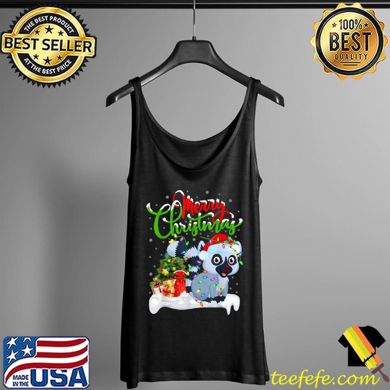 Funny Lemur Animal Lover Xmas Lighting Lemur Christmas T Shirt Tank Top Funny Lemur Animal Lover Xmas Lighting Lemur Christmas T Shirt Tank Top