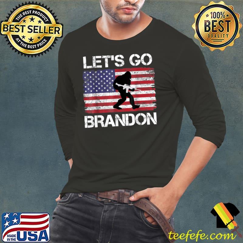 Funny Let's Go Branson Brandon Bigfoot American Flag T-Shirt Long Sleeve Tee Funny Let's Go Branson Brandon Bigfoot American Flag T-Shirt Long Sleeve Tee