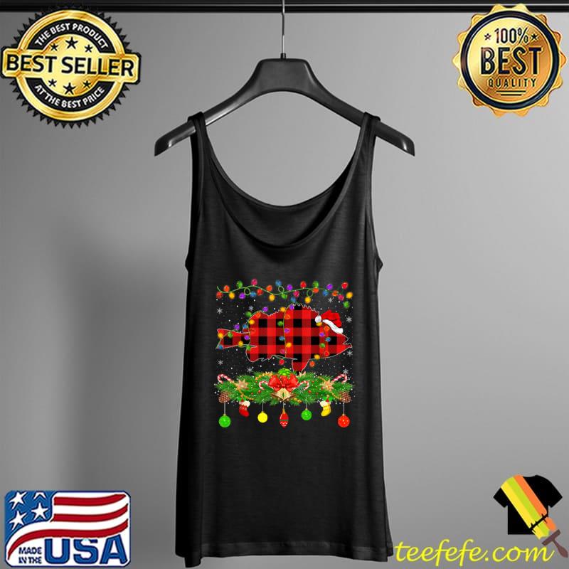 Funny Matching Buffalo Plaid Emperor Fish Christmas Pajama T Shirt Tank Top Funny Matching Buffalo Plaid Emperor Fish Christmas Pajama T Shirt Tank Top