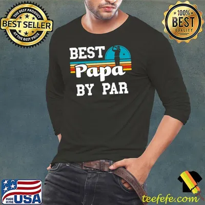 Funny mens Best Papa By Par Golfing Retro Golfer Shirt Best Grandpa Men Premium T-Shirt