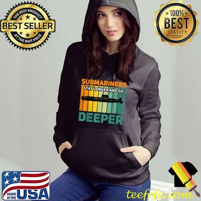 Funny Military Submarine Veteran Gift US Submarine Stay Longer T-Shirt