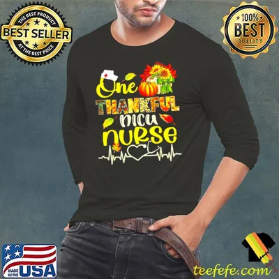Funny one Thankful NICU Nurse Stethoscope Pumpkin Thanksgiving T Shirt