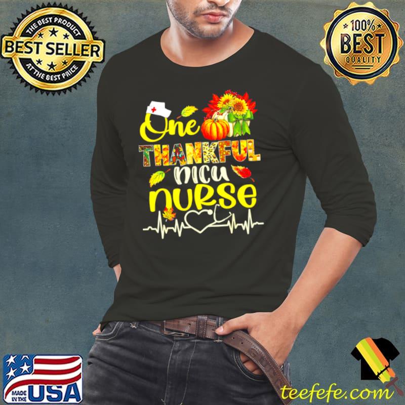 Funny one Thankful NICU Nurse Stethoscope Pumpkin Thanksgiving T Shirt