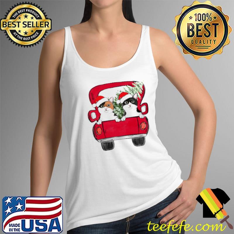 Funny personalized Cat Red Truck Christmas Circle Ornament s Tank Top Funny personalized Cat Red Truck Christmas Circle Ornament s Tank Top