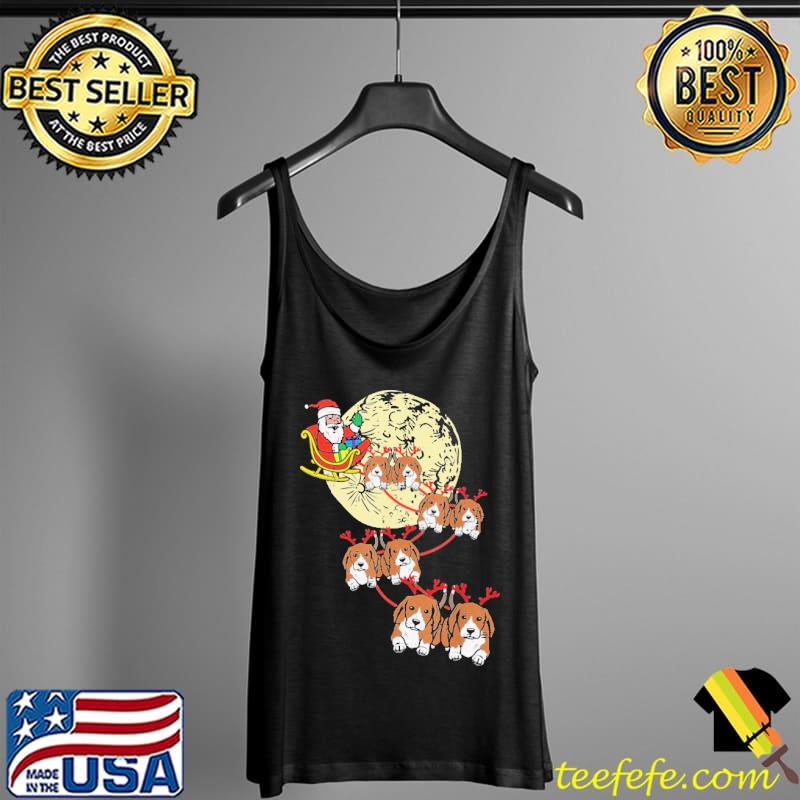 Funny reindeer Beagle Santa Christmas Shirt Tank Top Funny reindeer Beagle Santa Christmas Shirt Tank Top