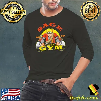 Funny Sage Naruto with this gym parody shirt