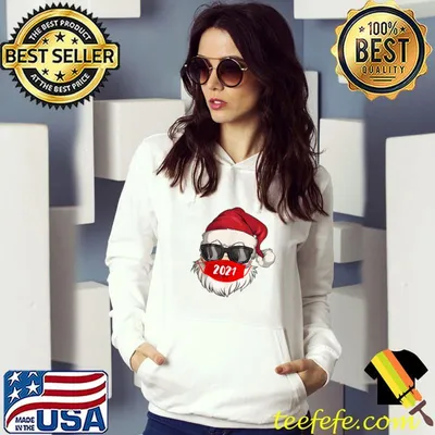 Funny santa Face Mask Matching Family Pajama Merry Christmas 2021 T-Shirt