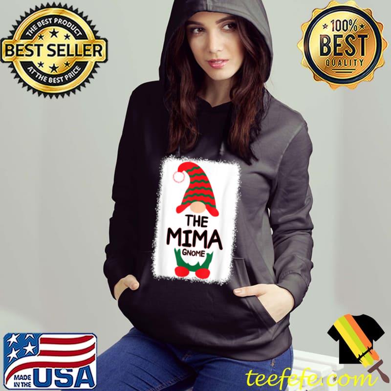 Funny The Mima Gnome Matching Family Christmas Pajamas Bleached T Shirt