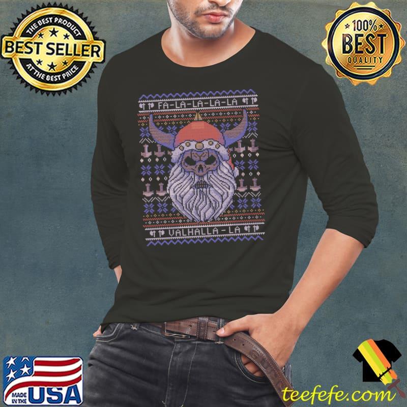 Funny viking Christmas Ugly Shirt Long Sleeve Tee Funny viking Christmas Ugly Shirt Long Sleeve Tee