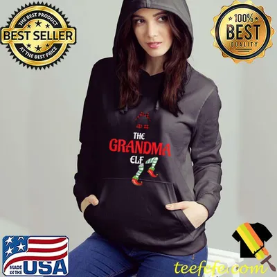 Funny Womens Grandma Elf Family Group Matching Christmas shirts for women T Shirt