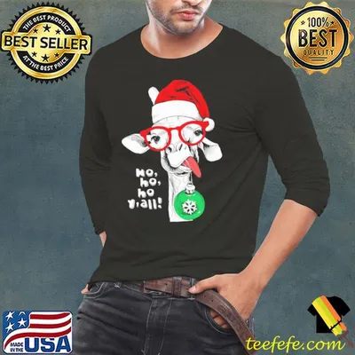 Giraffe Hi All Hohoho Y'all Christmas Shirt
