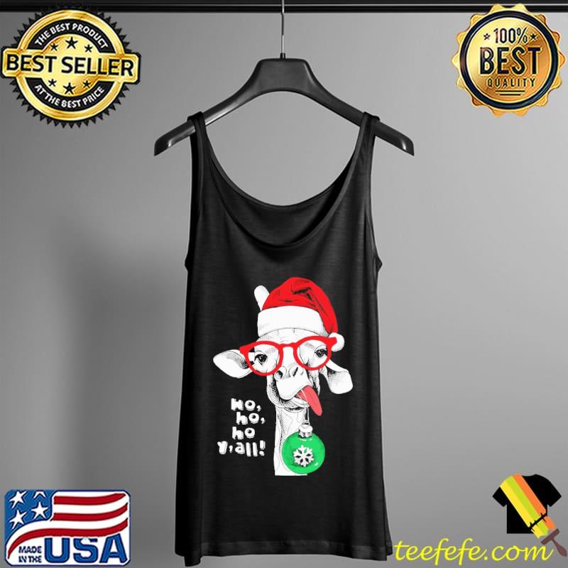 Giraffe Hi All Hohoho Y'all Christmas Shirt Tank Top Giraffe Hi All Hohoho Y'all Christmas Shirt Tank Top